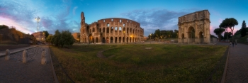 The Colosseum and Constantine’s Arch, panorama
