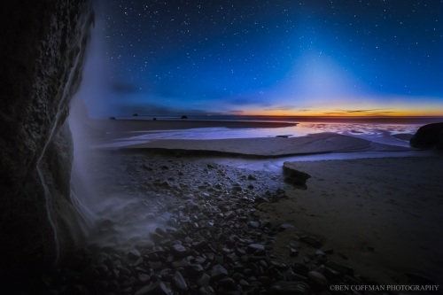 False dusk and falls, Oregon coast